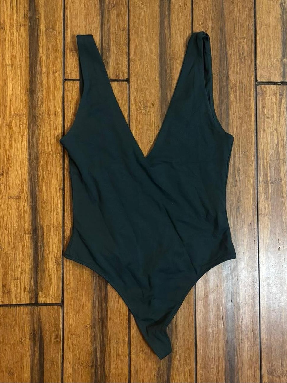 Black V-Neck Body Suit - Aritzia Babaton